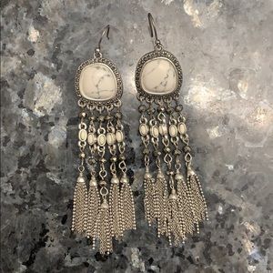 Marble dangly earrings